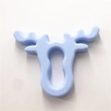 Chenkai 5PCS Silicone Animal Antlers Pacifier Teether Baby Deer Head Toy