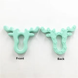 Chenkai 5PCS Silicone Animal Antlers Pacifier Teether Baby Deer Head Toy