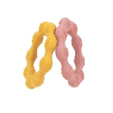Chenkai 5PCS Flower Silicone Teether Rings BPA-Free