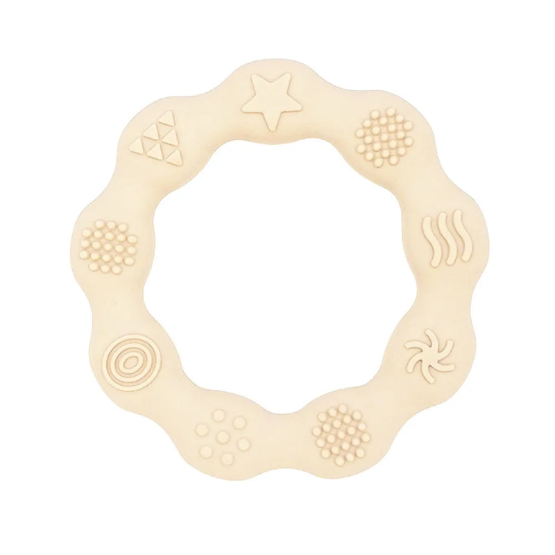 Chenkai 5PCS Flower Silicone Teether Rings BPA-Free