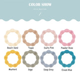 Chenkai 5PCS Flower Silicone Teether Rings BPA-Free