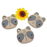 5PCS BPA Silicone Big Face Cat Teethers Sensory Chewing Pacifier