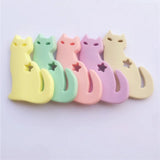 Chenkai 5PCS Silicone Cat Teether Baby Pacifier Teething Chew Sensory Toy