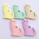 Chenkai 5PCS Silicone Cat Teether Baby Pacifier Teething Chew Sensory Toy