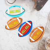 Chenkai 5PCS BPA Silicone Football Teether Pendant DIY Baby Shower Sensory Toy