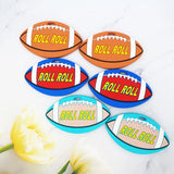 Chenkai 5PCS BPA Silicone Football Teether Pendant DIY Baby Shower Sensory Toy