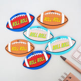 Chenkai 5PCS BPA Silicone Football Teether Pendant DIY Baby Shower Sensory Toy