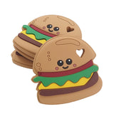 Chenkai 5PCS BPA Silicone Hamburger Teethers Sensory Chewing Pacifier