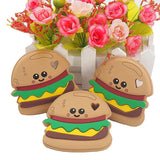 Chenkai 5PCS BPA Silicone Hamburger Teethers Sensory Chewing Pacifier
