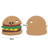Chenkai 5PCS BPA Silicone Hamburger Teethers Sensory Chewing Pacifier