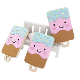 Chenkai 5PCS Silicone Ice Cream Teethers for Baby