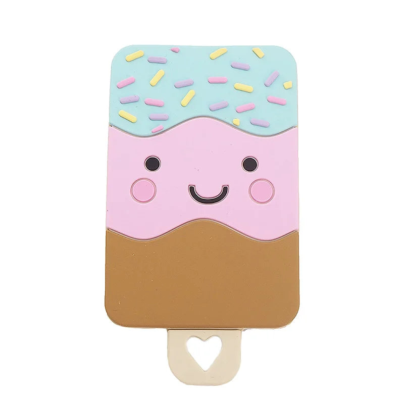 Chenkai 5PCS Silicone Ice Cream Teethers for Baby