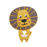 5PCS Silicone Lion Teether DIY Baby Nursing Pacifier Clip