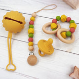 Chenkai 5PCS BPA Silicone Pacifier Holder Case Teether Tortoise Teething