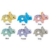 5PCS Silicone Triceratops Teethers Sensory Chewing DIY Necklace