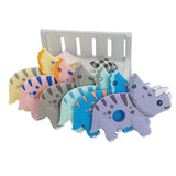 5PCS Silicone Triceratops Teethers Sensory Chewing DIY Necklace