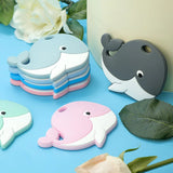 Chenkai 5PCS Silicone Whale Teether Fidget Toys Nursing Pacifier