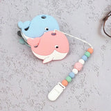 Chenkai 5PCS Silicone Whale Teether Fidget Toys Nursing Pacifier