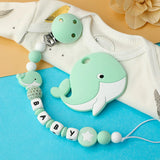Chenkai 5PCS Silicone Whale Teether Fidget Toys Nursing Pacifier