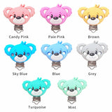 5PCS Bear Silicone Pacifier Clip Animals holder for Baby Nursing