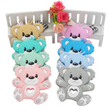 Chenkai 5PCS Silicone Bear Teethers for Baby Nursing