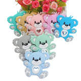 Chenkai 5PCS Silicone Bear Teethers for Baby Nursing