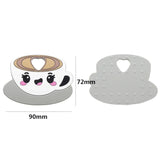 Chenkai 5PCS Silicone Cappuccino Teething Baby Pendant