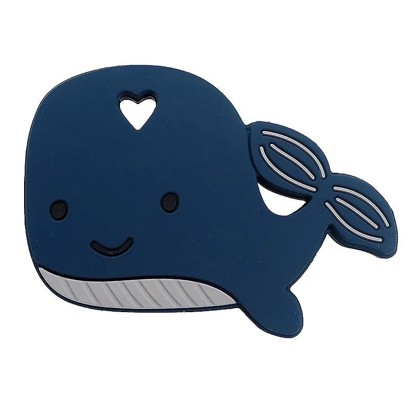 Chenkai 5PCS Silicone Dolphin Teether for Baby Nursing Necklace Bracelet