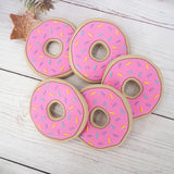 Chenkai 5PCS Silicone Donut Teether Sensory Nursing Necklace Bracelet