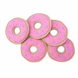 Chenkai 5PCS Silicone Donut Teether Sensory Nursing Necklace Bracelet