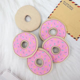 Chenkai 5PCS Silicone Donut Teether Sensory Nursing Necklace Bracelet