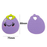 Chenkai 5PCS Silicone Eggplant Teether for Baby Sensory Pendant