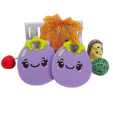Chenkai 5PCS Silicone Eggplant Teether for Baby Sensory Pendant