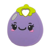 Chenkai 5PCS Silicone Eggplant Teether for Baby Sensory Pendant