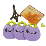 Chenkai 5PCS Silicone Eggplant Teether for Baby Sensory Pendant