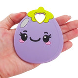 Chenkai 5PCS Silicone Eggplant Teether for Baby Sensory Pendant