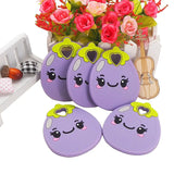 Chenkai 5PCS Silicone Eggplant Teether for Baby Sensory Pendant