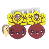 5PCS Silicone Radish Teether Baby Pacifier Sensory Pendant DIY Jewelry Making