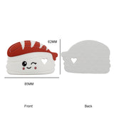 Chenkai 5PCS Silicone Sushi Teethers BPA-Free Infant Sensory Pacifier Toy