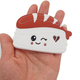 Chenkai 5PCS Silicone Sushi Teethers BPA-Free Infant Sensory Pacifier Toy