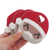 5PCS Silicone Santa Claus Teether for Infant, BPA Free Chew Necklace