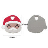 5PCS Silicone Santa Claus Teether for Infant, BPA Free Chew Necklace