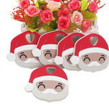 5PCS Silicone Santa Claus Teether for Infant, BPA Free Chew Necklace