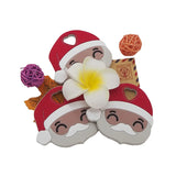 5PCS Silicone Santa Claus Teether for Infant, BPA Free Chew Necklace