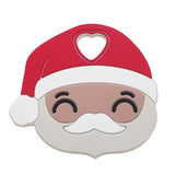 5PCS Silicone Santa Claus Teether for Infant, BPA Free Chew Necklace