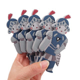 5PCS Silicone Soldier Teething Chewable Nursing Teething DIY Baby Sensory Toy