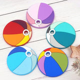 Chenkai 5PCS Silicone Water Ball Teether DIY Sensory Chewing Toy