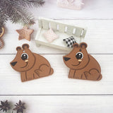 Chenkai 5pcs Bear Silicone Teethers BPA Free Baby Teething Chewing Pendant