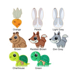 Chenkai 5pcs Bear Silicone Teethers BPA Free Baby Teething Chewing Pendant