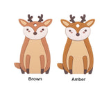 5pcs Silicone Deer Cat Fox Teether for Baby Chewing Pendant Sensory Teething